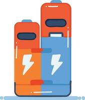 Hand Drawn energy storage battery in flat style vector