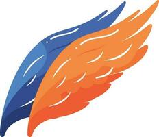 wings logo in flat style vector