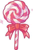 Hand Drawn christmas candy in flat style vector