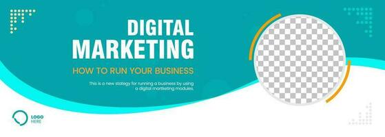 Modern digital Marketing banner template design, light blue banner for business. and abstract light shape in vector illustration