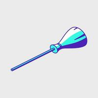 Witch broom isometric vector illustration