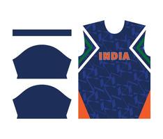 India cricket team sports kid design or India cricket jersey design vector