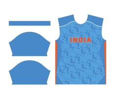 India cricket team sports kid design or India cricket jersey design vector