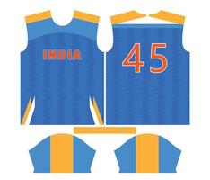 India cricket team sports kid design or India cricket jersey design vector