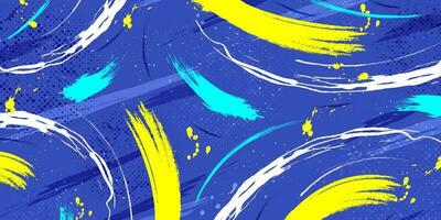 Abstract Brush Background with Sporty Style and Halftone Effect. Brush Stroke Illustration for Banner, Poster, or Sports Background. Scratch and Texture Elements For Design vector