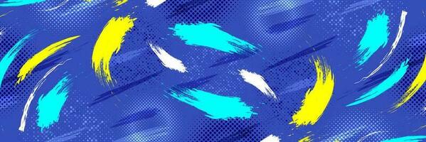 Abstract Brush Background with Sporty Style and Halftone Effect. Brush Stroke Illustration for Banner, Poster, or Sports Background. Scratch and Texture Elements For Design vector