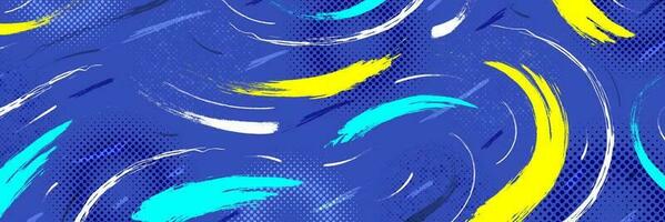 Abstract Brush Background with Sporty Style and Halftone Effect. Brush Stroke Illustration for Banner, Poster, or Sports Background. Scratch and Texture Elements For Design vector