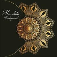 Luxury golden geometric mandala ornament shape background vector