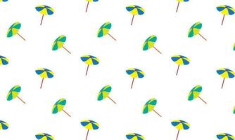 pattern with beach umbrellas on a white background vector