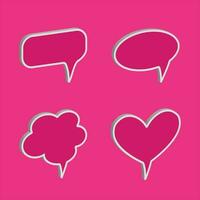 Vector set of 3d speech bubbles.