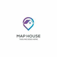 illustration of map with house icon inside, perfect for logo,business,statistics,tech,infographics vector