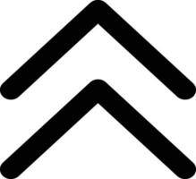 Up chevron icon vector isolated on white background