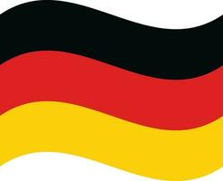 Wavy Germany flag . National flag of Germany. Vector illustration.