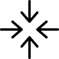 minimize icon vector . shrink icon . resize sign