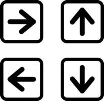 Computer keyboard arrow keys icon . Arrow button on keyboard icon vector