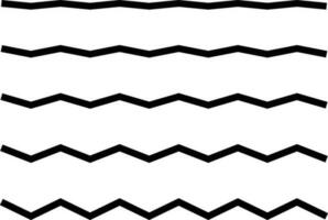 Collection of wavy zigzag lines . zigzag line icon set vector