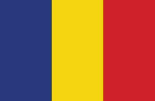 Romania flag vector . Flag of Romania isolated on white background