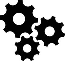 Settings icon vector . Cogwheel gears icon isolated on white background