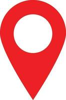 Red map pointer icon vector . Location icon. Pin sign Isolated on white background