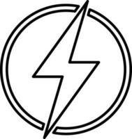 Outline electric icon . Power icon vector . Power switch icon. Electric power sign