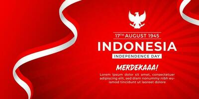 Indonesia independencia día, Indonesia libertad antecedentes, Indonesia bandera rojo blanco vector