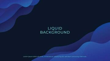 Abstract Blue Fluid Color Background. Background with Liquid Shapes Design. Dynamic Shapes Composition. Vector Illustration