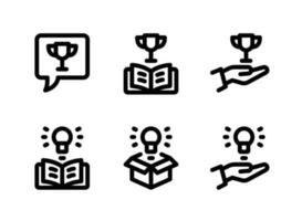 Simple Set of Success Vector Line Icons