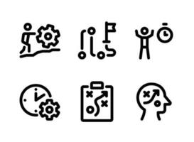 Simple Set of Success Vector Line Icons