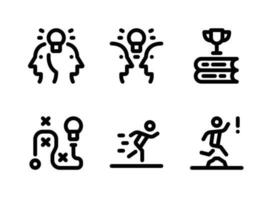 Simple Set of Success Vector Line Icons