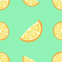 Sliced lemon seamless pattern vector