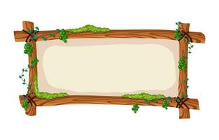 illustration of wood frame decoration vector