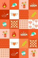 Free vector red warm pattern