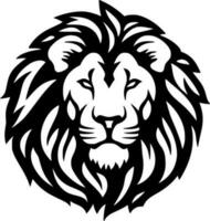 Lion, Black and White Vector illustration