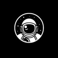 Astronaut, Black and White Vector illustration