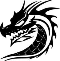 Dragon, Minimalist and Simple Silhouette - Vector illustration