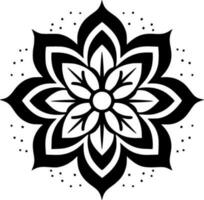 Mandala, Black and White Vector illustration