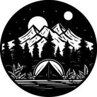 Camping, Minimalist and Simple Silhouette - Vector illustration