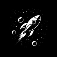 Space, Black and White Vector illustration