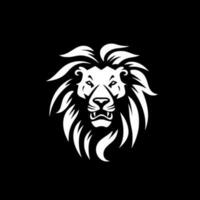 Lion, Black and White Vector illustration