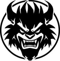 Beast, Black and White Vector illustration