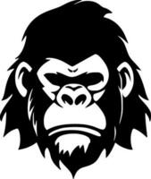 Gorilla - Black and White Isolated Icon - Vector illustration