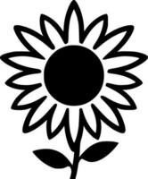 Flower, Black and White Vector illustration