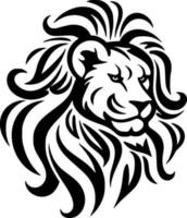 Lion - Black and White Isolated Icon - Vector illustration