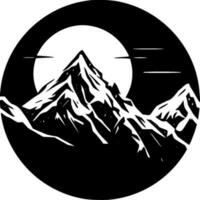Mountains, Minimalist and Simple Silhouette - Vector illustration