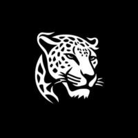 leopardo, negro y blanco vector ilustración