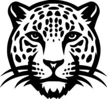 leopardo - minimalista y plano logo - vector ilustración