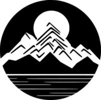 Mountains - Minimalist and Flat Logo - Vector illustration