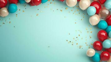 Holiday balloon frame background photo
