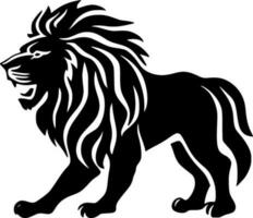 Lion - Black and White Isolated Icon - Vector illustration