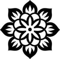 Mandala, Minimalist and Simple Silhouette - Vector illustration